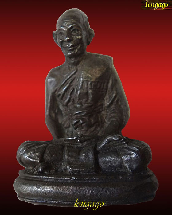 รูปหล่อโบราณหลวงพ่อพรหม วัดขนอนเหนือ เนื้อนวะ ปี2527