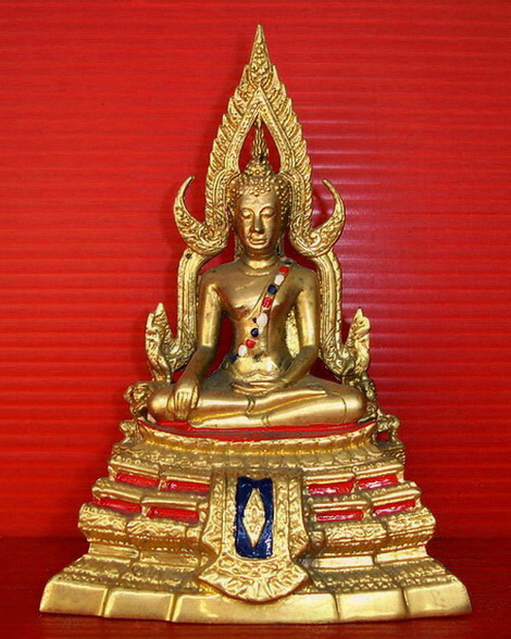 * * พระพุทธชินราชบูชา ขนาดเล็ก หน้าตัก 5 ซม. กะไหล่ทอง สวยมากค่ะ * *