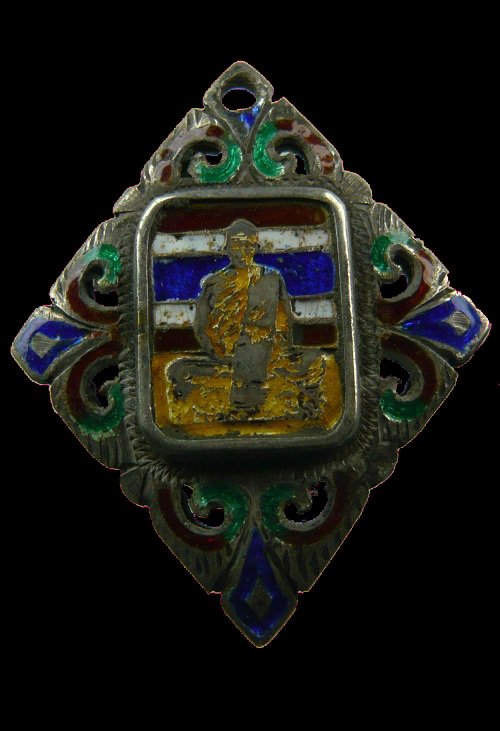 หัวแหวนเงินลงยาแกะลาย หลวงพ่อเดิม วัดหนองโพธิ์ นครสวรรค์