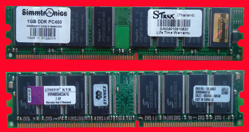 RAM 5 ชิ้น โปรดดูรายละเอียดก่อนพิจารณา ถูก ๆ