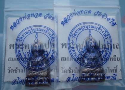 หลวงปู่ทวดวัดช้างให้ หลังหนังสือ ปี 55 พร้อมซองและใบคาถาจากวัด