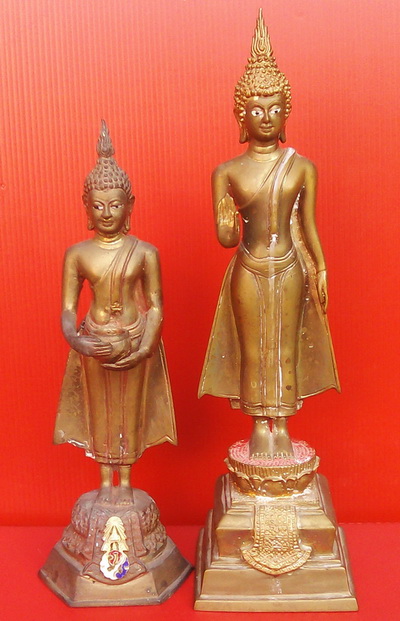 พระพุทธรูป "ปางห้ามญาติ" วัดอินทรวิหาร ( วัดอินทร์ ) พระอารามหลวง + "ปางอุ้มบาตร" สวยเดิม ราคาเบาๆ