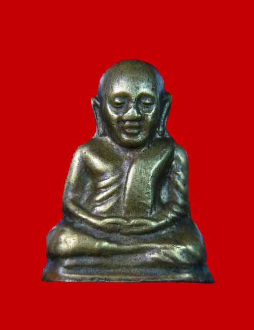 รูปหล่อหลวงพ่อเงิน วัดบางคลาน รุ่นสร้างอำเภอ ปี 2522 หลัง อ.อ่าง เนื้อทองเหลือง อุดกริ่ง