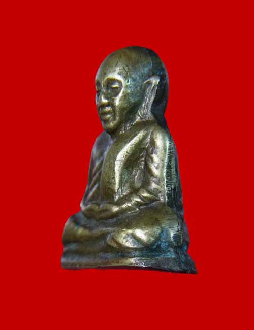 รูปหล่อหลวงพ่อเงิน วัดบางคลาน รุ่นสร้างอำเภอ ปี 2522 หลัง อ.อ่าง เนื้อทองเหลือง อุดกริ่ง