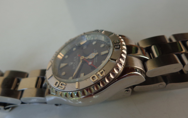 นาฬิกา ROLEX YACHT MASTER สตรี/หน้าปัดเข้มสวยๆเลย
