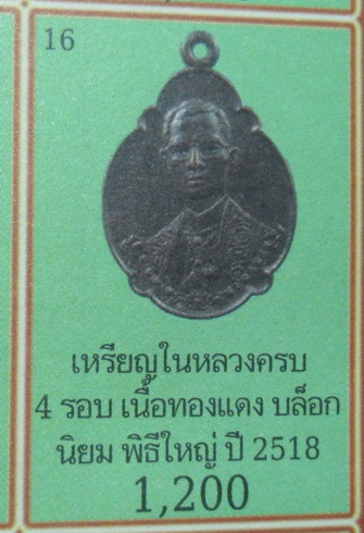 เหรียญ ในหลวง ครบ 4 รอบ เนื้อทองแดง ปี18 บล็อคนิยม ในตาลึก เกศาสามเส้น