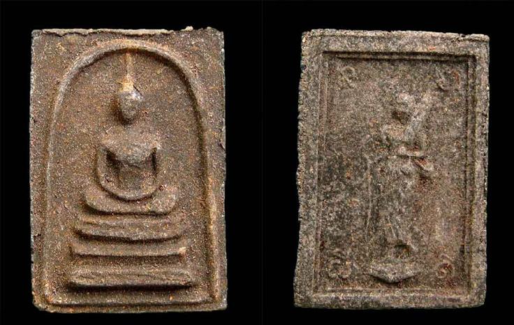 พระสมเด็จหลังสิวลีหลวงพ่อกวยพิมพ์ใหญ่ (เอวใหญ่) เนื้อผงใบลานปี2515