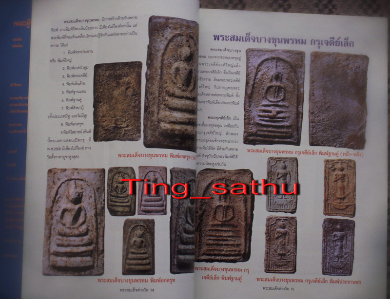 หนังสือพระสมเด็จต่างวัด ภาพสี หนา 124 หน้า