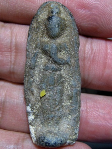 พระร่วงยืนประทานพร เนื้อชินเขียว จ.สุโขทัย สภาพพอใช้