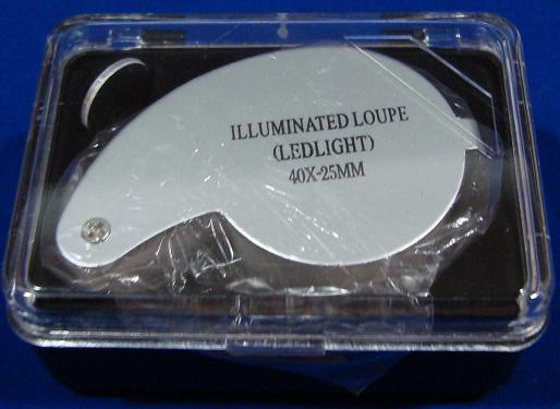 กล้องส่องพระแบบมีไฟ ILLUMINATED LOUPE LED LIGHT ขนาด 40 x 2 5 mm 