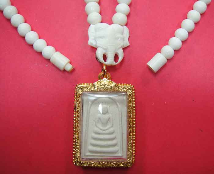 สร้อยลูกประคำกระดูกช้าง ( Elephant Bone Buddhist Prayer Beads Mala Necklace)