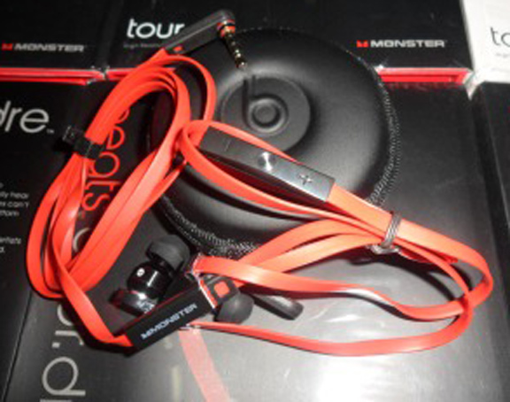 หูฟัง MONSTER ฺBEATS TOUR OEM สีแดง-ดำ ยกกล่อง