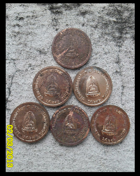 >> เคาะเดียว << เหรียญ ร.5 ร.ศ.212 หลังพระเกี้ยว ชุด 6 เหรียญ