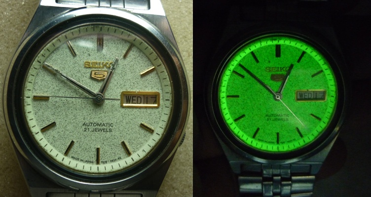 นาฬิกาข้อมือ SEIKO AUTOMATIC หน้าปัดเรืองแสง ของแท้