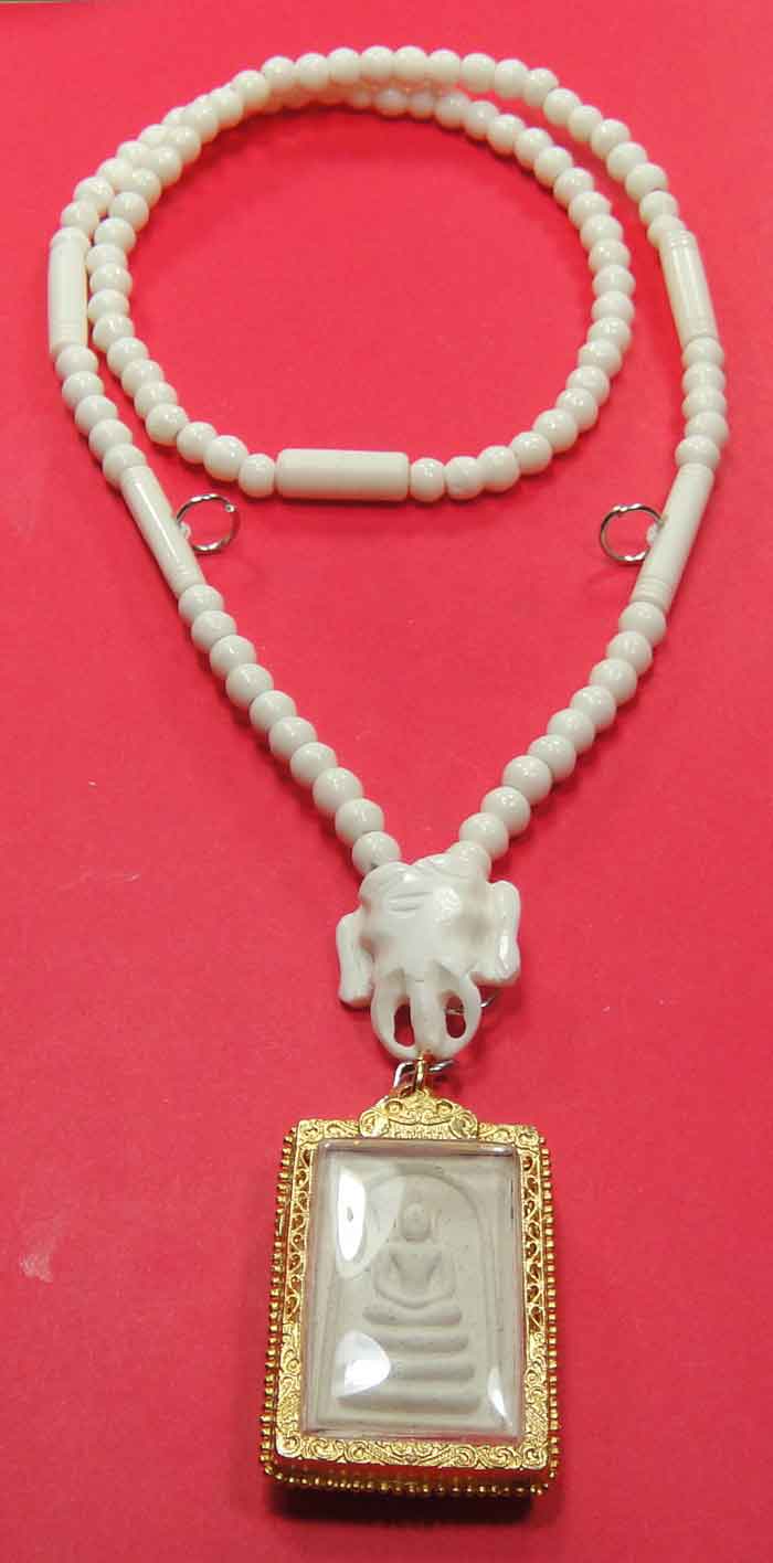 สร้อยลูกประคำกระดูกช้าง สุภาพบุรุษ/สุภาพสตรี( Elephant Bone Buddhist Prayer Beads Mala Necklace)