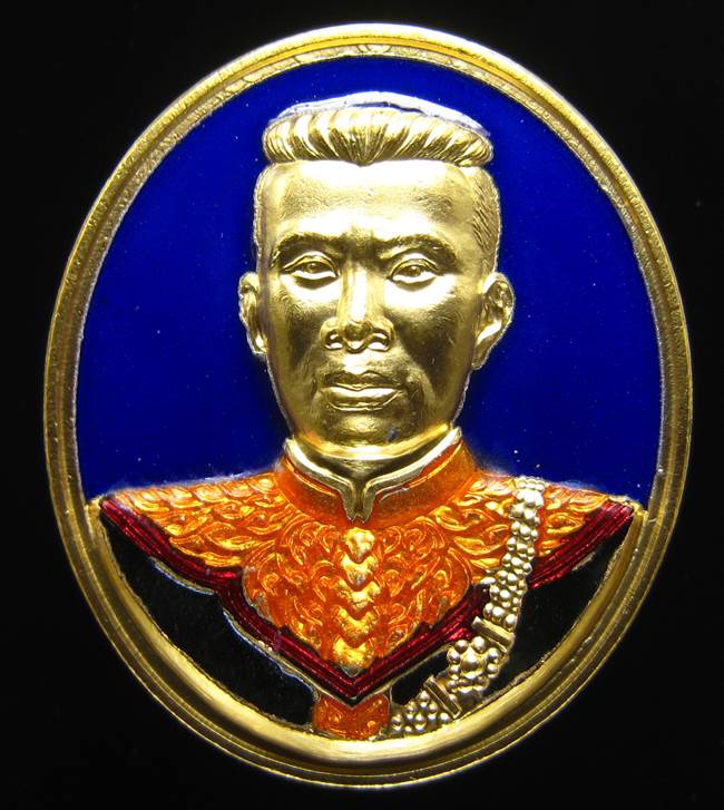 **พระนเรศวร วัดตรีฯ เนื้อกะหลั่ยทองลงยา สวยๆ เคาะเดียวแดง**BR03