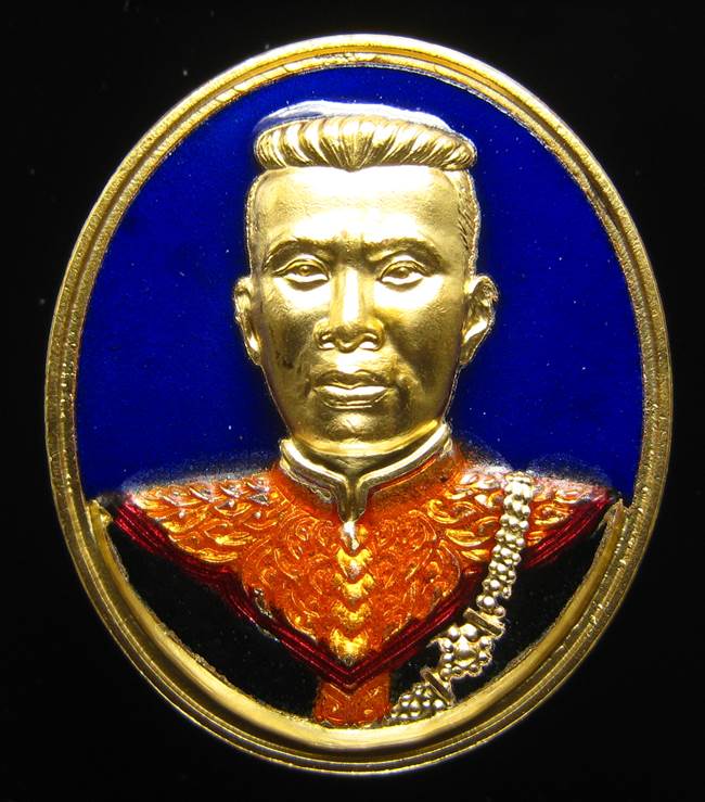 **พระนเรศวร วัดตรีฯ เนื้อกะหลั่ยทองลงยา สวยๆ เคาะเดียวแดง**BR13