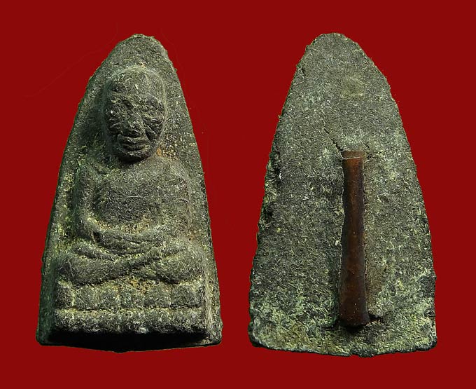 หลวงปู่ทวดฝังตะกรุดทองแดง พิมพ์ใหญ่ กรุวัดป่าช่องกุ่ม หลวงปู่หมุน วัดบ้านจาน เสกพิธีรวยทันใจ ปี43
