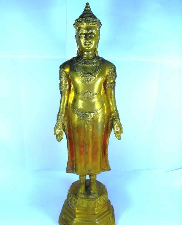 พระบูชาพิมพิ์เปิดโลก วัดพระปฐมเจดีย์"รุ่นปี34"เนื้อทองแดง สูง13.5นิ้ว