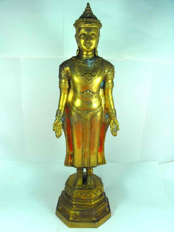 พระบูชาพิมพิ์เปิดโลก วัดพระปฐมเจดีย์"รุ่นปี34"เนื้อทองแดง สูง13.5นิ้ว