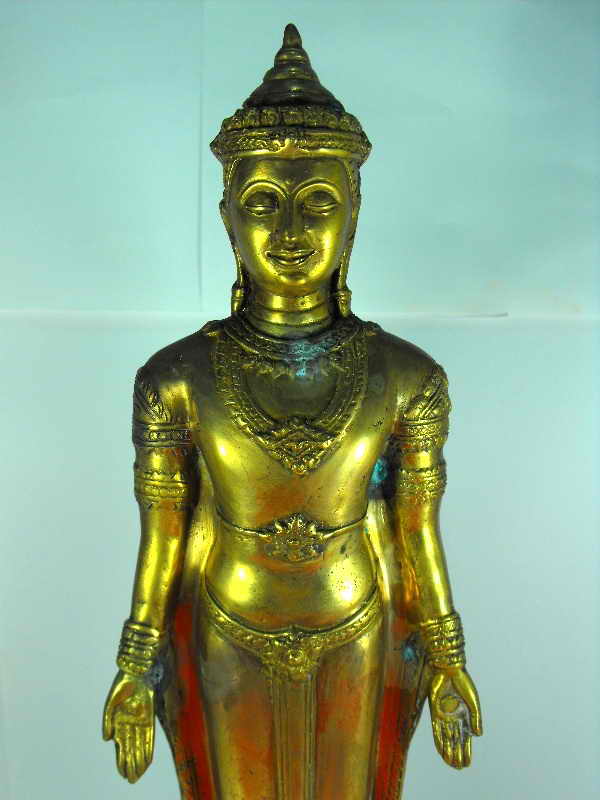 พระบูชาพิมพิ์เปิดโลก วัดพระปฐมเจดีย์"รุ่นปี34"เนื้อทองแดง สูง13.5นิ้ว