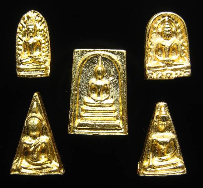 **พระเบญจภาคี ญสส.87 เนื้อสำริดกะหลั่ยทอง ปลุกเศก 9 วาระ เคาะเดียวแดง**BR41