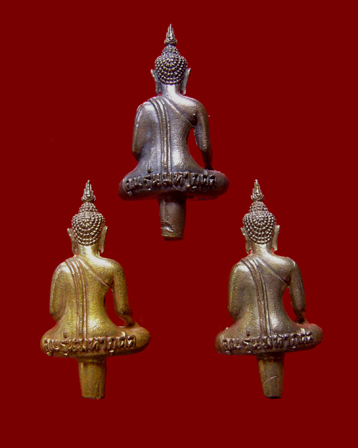 พระยอดธง รุ่นคูณมหากุศล ปี2540 เนื้อนวะโลหะ ตอกโค๊ต 3 องค์ ชุดที่1