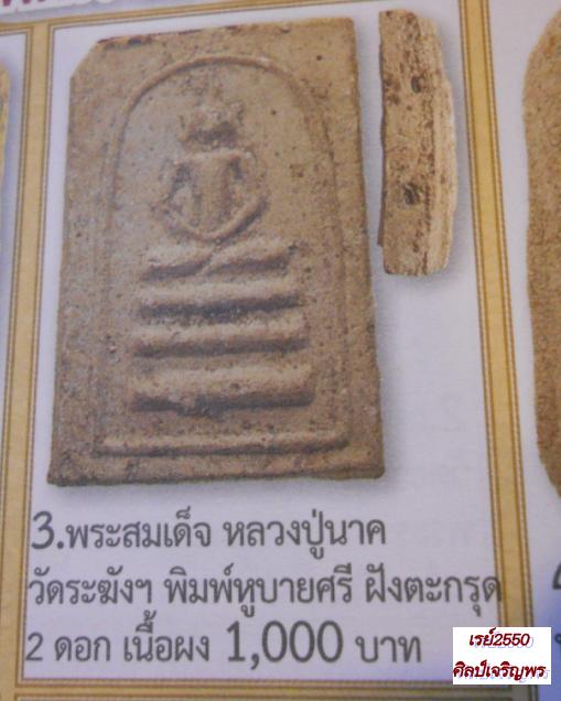 หลวงปู่นาค โสภโณ วัดระฆังโฆสิตาราม กรุงเทพฯ พระเนื้อผงรุ่นแรก สร้างปี 2485 ประกอบด้วยพิมพ์ทรงเทวดาอก