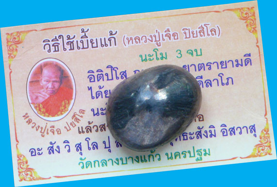 เบี้ยแก้ หลวงปู่เจือ วัดกลางบางแก้ว นครปฐม ,ฝังเหรียญ๘๒ปีมหามงคลมีจาร
