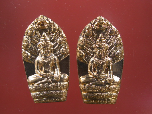 วัดใจ เคาะเดียวแดง ปรกใบมะขาม หลวงปู่เจือ 2 ใบ รับประกันแท้ 