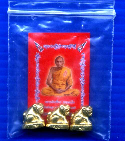 เสือกระไหล่ทองหลวงพ่อเพี้ยน วัดเกริ่นกฐิน ลพบุรี (3 ตีว)