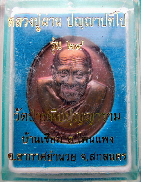 เหรียญหลวงปู่ผ่าน ปัญญาปทีโป รุ่น ๒๙ (ผ่านตลอด)