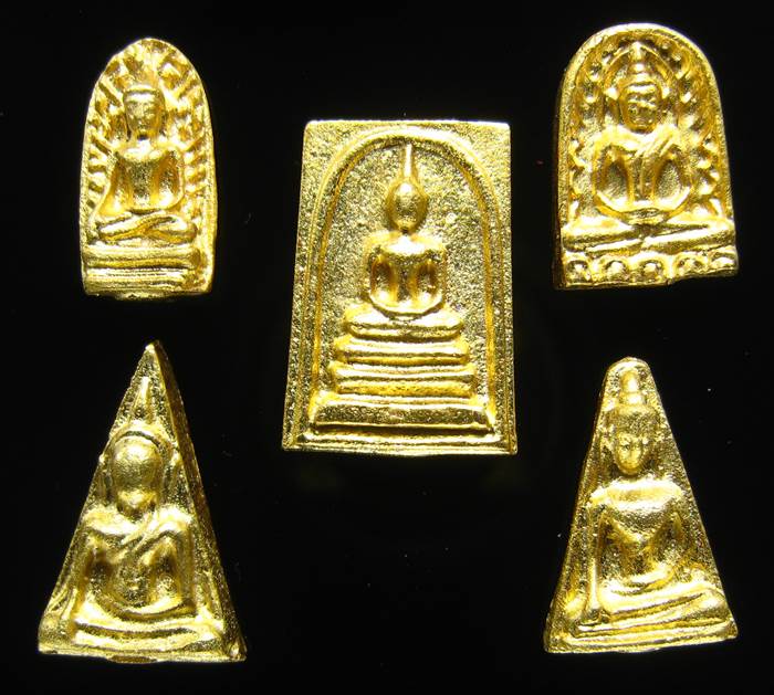 **พระเบญจภาคี ญสส.87 เนื้อสำริดกะหลั่ยทอง ปลุกเศก 9 วาระ เคาะเดียวแดง**BU41