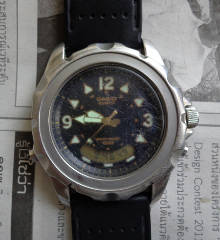 CASIO ของแท้ ดำน้ำ water resistant 100 M / STAINLESS STEEL JAPAN