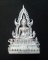 พระพุทธชินราช (จำลอง) ภปร. เนื้อเงินชุบทองคำขาว พิมพ์กลาง (ขนาดหน้าตัก ๑/๒ นิ้ว) หมายเลข 4009