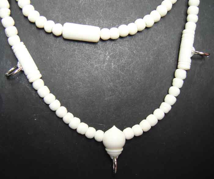 สร้อยลูกประคำกระดูกช้างสุภาพบุรุษ/สุภาพสตรี ( Elephant Bone Buddhist Prayer Beads Mala Necklace) 