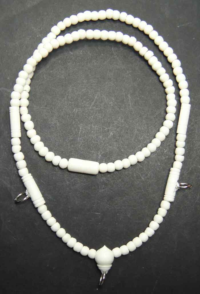 สร้อยลูกประคำกระดูกช้างสุภาพบุรุษ/สุภาพสตรี ( Elephant Bone Buddhist Prayer Beads Mala Necklace) 