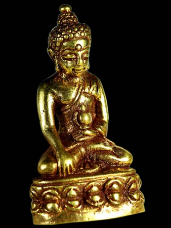 พระกริ่งเฉลิมพล 2 ลพ.ทวด วัดช้างให้ พ.ศ.2539 เนื้อทองทิพย์ ขัดยาแดงเก่า
