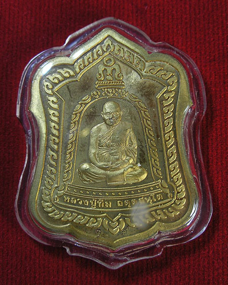 เหรียญ ๙ ยอด หลวงปู่ทิม วัดพระขาว เนื้อชุบทองไมครอน ตอกโค๊ต เลี่ยมกันน้ำ