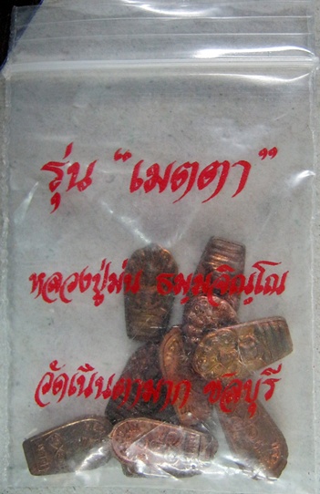 พระนาคปรก รุ่น เมตตา หลวงปู่ม่น วัดเนินตามาก เนื้อทองแดง 10 องค์