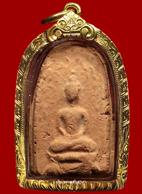 หลวงปู่บุญ วัดกลางบางแก้ว พิมพ์ปรกโพธิ์เล็ก เนื้อดิน