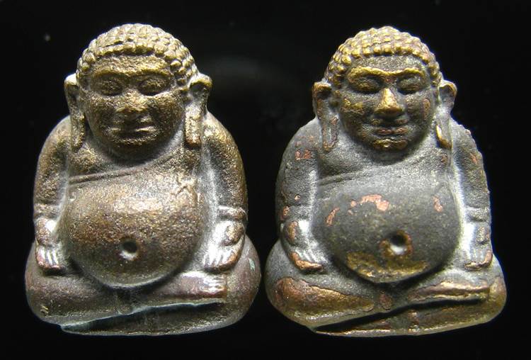 **ทีเดียว 2 องค์ *พระสังกัจจายน์ สมเด็จญาณฯ วัดบวรฯ ปี 43 เนื้อนวะ เลข 416 และ 446 เคาะเดียวแดง**