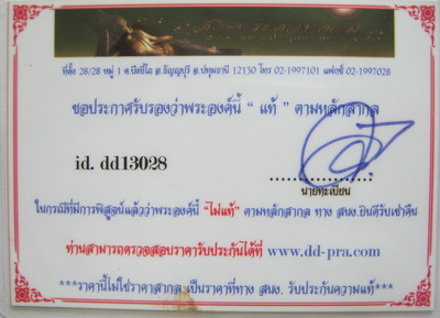 พระร่วงยุทธหัตถี ของดียอดประสบการณ์ พระดี พิธีใหญ่ อนาคตไกล พร้อมบัตรรับรอง