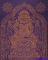  ผ้ายันต์พระพิราพ หลวงปู่กาหลง เขี้ยวแก้ว วัดเขาแหลม ปี2550 เลข 10654 พื้นสีม่วง ลายเหลือง