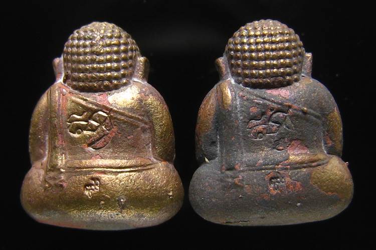**ทีเดียว 2 องค์ *พระสังกัจจายน์ สมเด็จญาณฯ วัดบวรฯ ปี 43 เนื้อนวะ เลข 497 และ 963 เคาะเดียวแดง**
