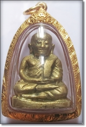 หลวงพ่อเงินบางคลาน รุ่นช้างคู่+เลี่ยมทอง