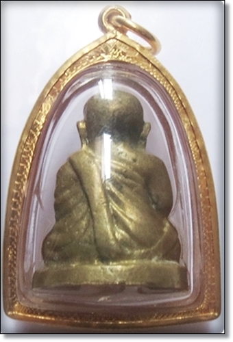 หลวงพ่อเงินบางคลาน รุ่นช้างคู่+เลี่ยมทอง