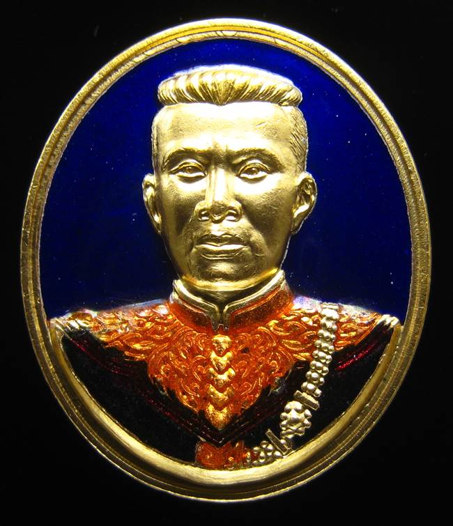 **พระนเรศวร วัดตรีฯ เนื้อกะหลั่ยทองลงยา สวยๆ เคาะเดียวแดง**BR11