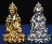 *** 2 องค์ ***vพระกริ่งอายุ วรรณโณ สุขัง พลัง วัดสุทัศน์วราราม ปี 2551 เนื้อกะไหล่เิงิน กะไหล่ทอง