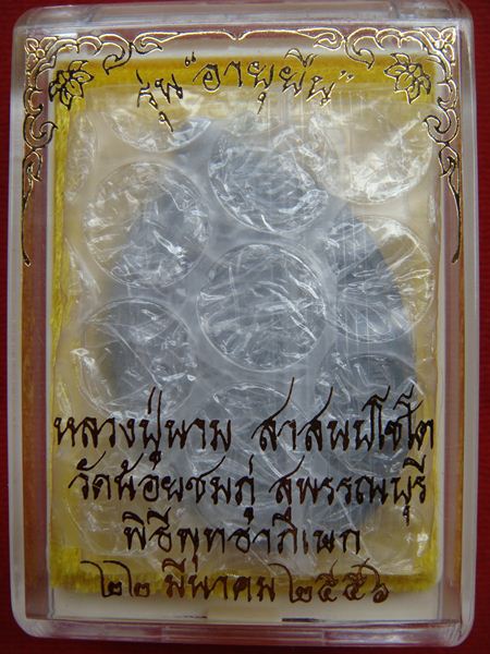 2. เหรียญอายุยืน เนื้อตะกั่ว หลวงปู่นาม วัดน้อยชมภู่ 